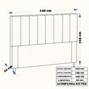 Ver imagem 2 de Cabeceira Casal Carla Premium 140cm Box Madeira Eucalipto Estofada Corino Preto Click Home