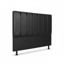 Ver imagem 1 de Cabeceira Casal Carla Premium 140cm Box Madeira Eucalipto Estofada Corino Preto Click Home