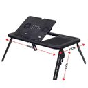 Ver mais imagens de Mesa Notebook Refrigerado 2 Coolers Suporte Dobravel Articulavel Ergonomica Multiuso Sofa Cama Home
