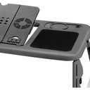 Ver imagem 3 de Mesa Notebook Refrigerado 2 Coolers Suporte Dobravel Articulavel Ergonomica Multiuso Sofa Cama Home