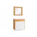Ver imagem 2 de Gabinete Banheiro c/Espelho Iris 44cm Cinamomo/Branco MGM