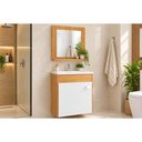 Ver imagem 1 de Gabinete Banheiro c/Espelho Iris 44cm Cinamomo/Branco MGM