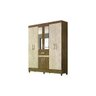 Guarda Roupa 6 Portas C/Espelho 1 Gaveta Avelã Castanho - 3