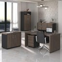 Ver imagem 4 de Conjunto Escritório Home Office 5 Peças Corp A06 Charuto/preto - Mpozenato