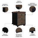 Ver imagem 7 de Conjunto Escritório Home Office 5 Peças Corp A06 Charuto/preto - Mpozenato
