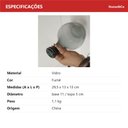 Ver imagem 7 de Vaso Decorativo de Vidro Fumê 30x18x18cm Enfeite Sala Mesa Estante Aparador