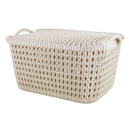 Cesto Organizador com Tampa (m) - 12l Bege - 2