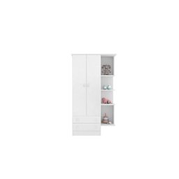 Guarda-Roupa de Bebê 2 Portas 2 Gavetas com Nicho Doce Sonho Qmovi - 3