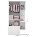 Ver imagem 5 de Guarda-Roupa de Bebê 2 Portas 2 Gavetas com Nicho Doce Sonho Qmovi