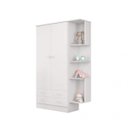 Ver imagem 4 de Guarda-Roupa de Bebê 2 Portas 2 Gavetas com Nicho Doce Sonho Qmovi