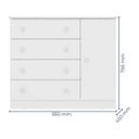 Ver imagem 3 de Cômoda Sapateira Infantil 1 Porta 4 Gavetas Doce Sonho Qmovi