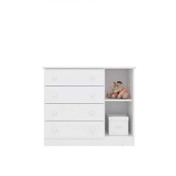 Cômoda Sapateira Infantil 1 Porta 4 Gavetas Doce Sonho Qmovi - 4