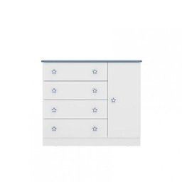 Cômoda Sapateira Infantil 1 Porta 4 Gavetas Doce Sonho Qmovi - 2