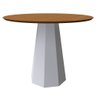 Mesa de Jantar Agnes 100 cm Imbuia Base Off White - D’Rossi - 1