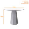 Mesa de Jantar Agnes 100 cm Imbuia Base Off White - D’Rossi - 5