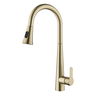 Torneira Misturador Monocomando Dourado Fosco Gourmet Bica com Ducha Extensível para Cozinha - 1