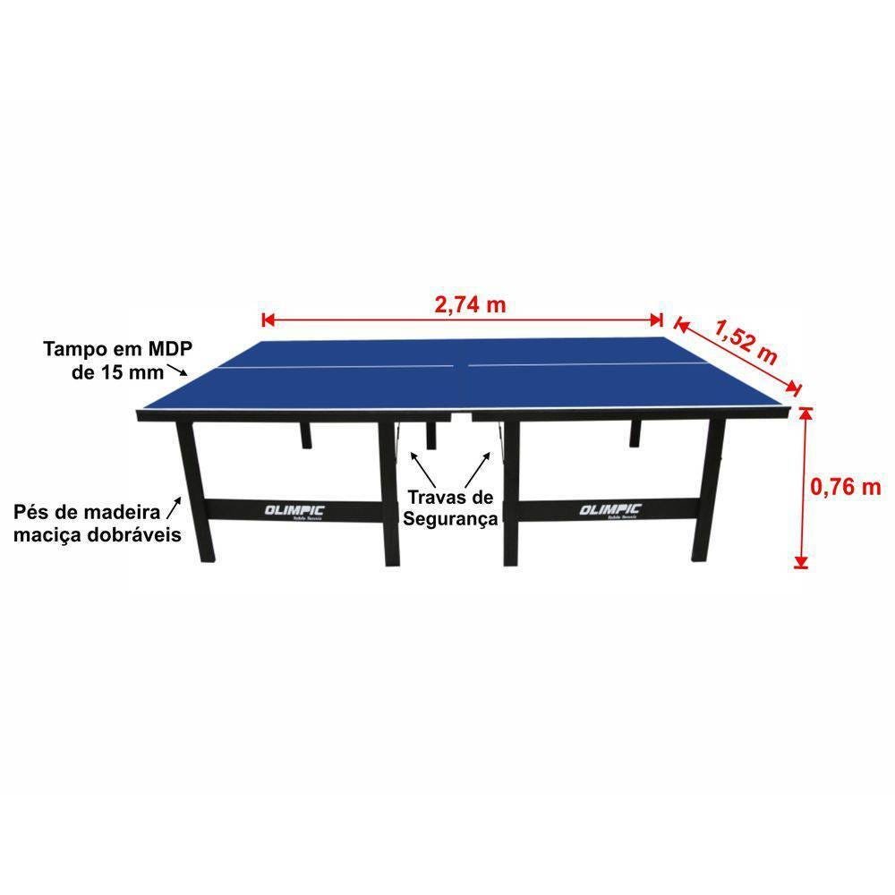 Mesa de Tênis de Mesa Ping Pong Olimpic 1013 MDP 15MM - 2