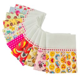 Pano de Prato Barrado Kit com 50 Peças Atacado - 5