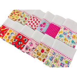 Pano de Prato Barrado Kit com 50 Peças Atacado - 1