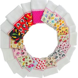 Pano de Prato Barrado Kit com 50 Peças Atacado - 2