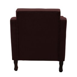 Poltrona Bella Para Sala Decorativa Suede:Bordo - 3