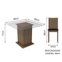 Ver imagem 3 de Conjunto Sala de Jantar Madesa Maya Mesa Tampo de Vidro com 4 Cadeiras - Rustic/sintético Preto
