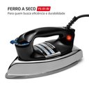 Ver imagem 2 de Ferro de Passar Roupa a Seco Mondial com 7 Níveis de Temperatura 1400w Preto/inox 220v - Fs-01-bi