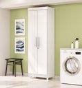 Ver imagem 1 de Armário Multiuso com 6 Prateleiras e Porta com Chave Branco - Line Vila Rica