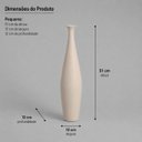 Ver imagem 3 de Garrafa de Chão Faenza Pequena Vaso Decorativo de Cerâmica para Sala e Hall Off White