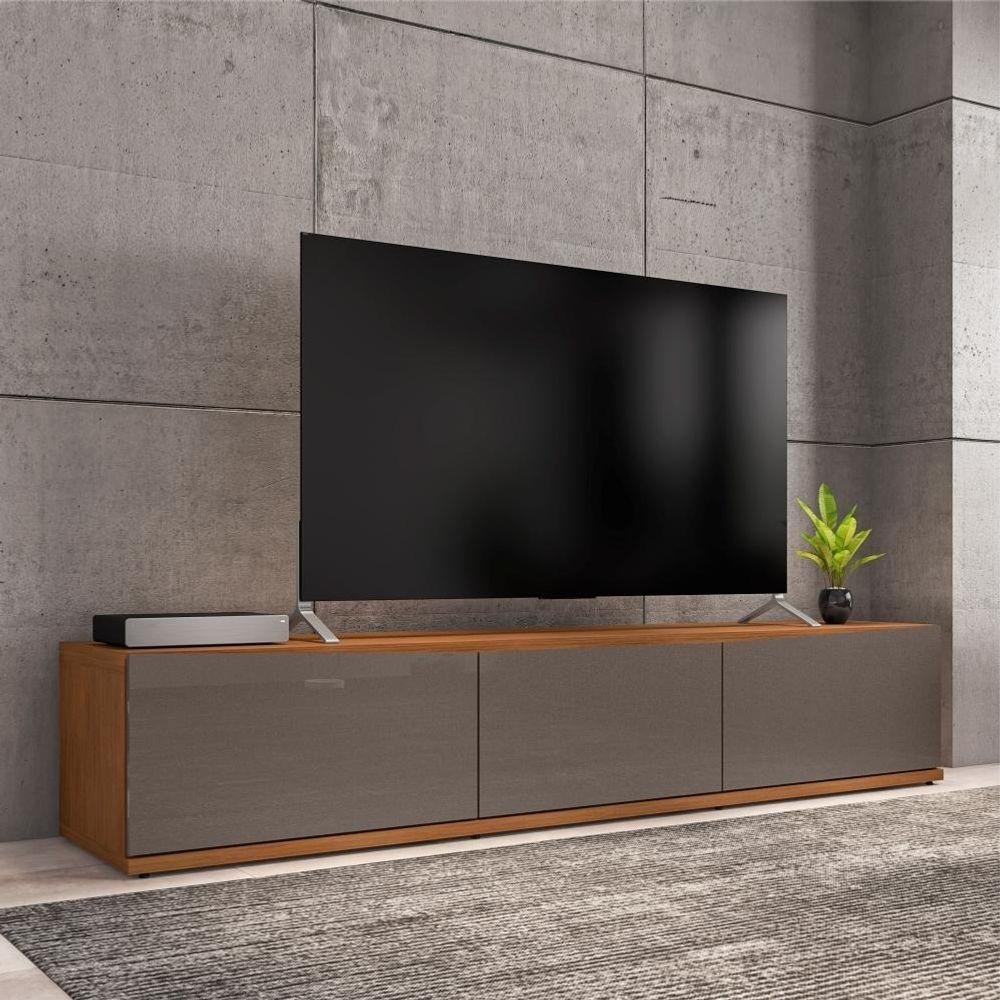 Rack para Tv Mônaco com Gaveta Cinza Perola Noce | MadeiraMadeira