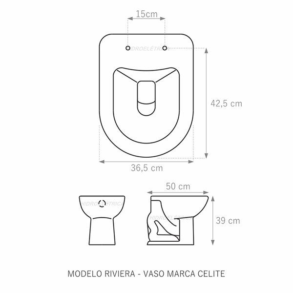 Assento Sanitário Riviera Branco Tampa para Vaso Celite Madeira Laqueada - 2