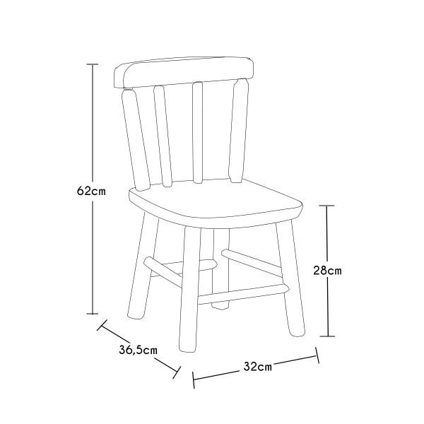 Conjunto Infantil 60x60 com 4 Cadeiras - Branca - 3