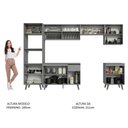 Ver imagem 7 de Armário De Cozinha Completa 320cm Cinza Nice Madesa 01 Cinza