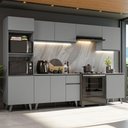 Ver imagem 1 de Armário De Cozinha Completa 320cm Cinza Nice Madesa 01 Cinza