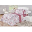 Ver imagem 1 de Colcha Cobre Leito Casal Queen Naturalle Floral Rosê 3 peças