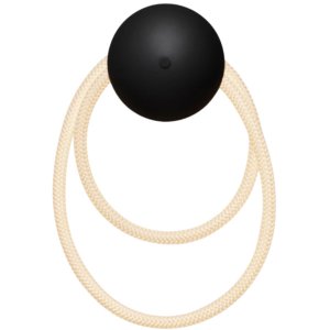 Arandela Organic Preta Modelo Corda Iluminada Led 25w 3000k Bivolt Design Moderno e Elegante