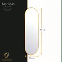 Ver mais imagens de Espelho Grande Oval com Moldura em Metal Decorativo 115 X 50cm