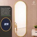 Ver imagem 7 de Espelho Grande Oval com Moldura em Metal Decorativo 115 X 50cm