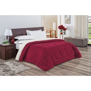 Coberdrom Casal King Dupla Face Everest Vinho