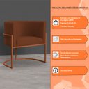 Ver imagem 6 de Poltrona Decorativa Luana Base Bronze Veludo Terracota - Montanaris Decor Md Montanaris Decor