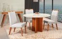 Ver imagem 1 de Mesa de jantar + 4 cadeiras Milão Tampo Redondo 120 cm C 01