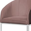 Ver imagem 3 de Cópia - Poltrona Banqueta Mia Estofada Base Metal Branco Tecido Veludo - Estopar Poltrona Mia Base B