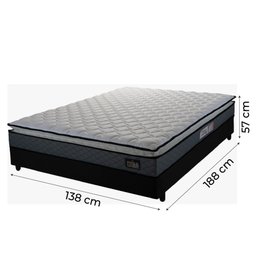 Cama Box Casal Colchão Espuma D33 Pillow Top 138x188x57cm Millenium Hellen - 3