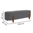 Ver imagem 3 de Puff Recamier Organico Imperial 140 cm Boucle Cinza Impo