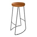 Ver imagem 2 de Kit 2 Banquetas Altas Aurora Estilo Industrial Base de Aço