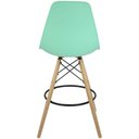 Ver imagem 5 de Kit 6 Banquetas Charles Eames Eiffel Wood Design Base Fixa Madeira - Verde