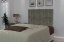 Ver imagem 1 de Painel de Cama Box Botão Solteiro 0,90 Elegance Cor Cinza - Comprar Moveis em Casa