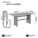 Ver imagem 3 de Conjunto Sala de Jantar com 8 Cadeiras Lara Preto/Bege