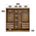 Ver imagem 3 de Modulo de Casal Safira para Guarda Roupa em Mdf com 6 Portas e 6 Gavetas Clic Móveis