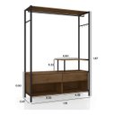 Ver imagem 3 de Guarda-roupa Solteiro Artefamol Barcelona Closet Preto-demolição